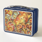 Art Nouveau: Radiant Baroque twirls Metal Lunchbox メタルランチボックス (裏面)