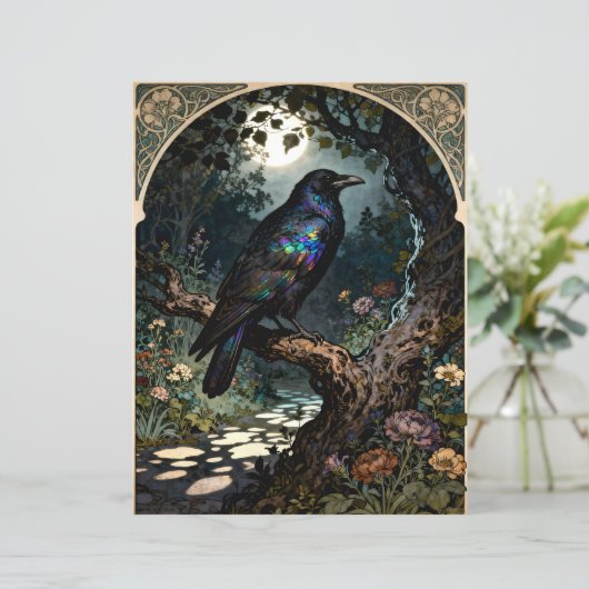 Art Nouveau Raven Scrapbook Paper (スタンド正面)