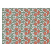 Art Nouveau Red Poppy Floral Print テーブルクロス (正面(横))