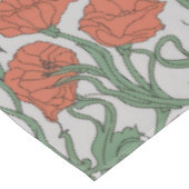 Art Nouveau Red Poppy Floral Print テーブルクロス (アングル)