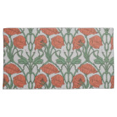 Art Nouveau Red Poppy Floral Print 枕カバー (正面右)
