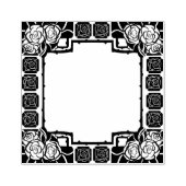 Art Nouveau Rose Border Rubber Stamp ラバースタンプ (インプリント)