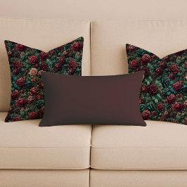 Art Nouveau Rose Maximalist Teal Throw Pillow クッション