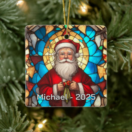 Art Nouveau Santa Ceramic Gift セラミックオーナメント