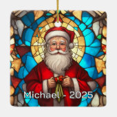 Art Nouveau Santa Ceramic Gift セラミックオーナメント (裏面)