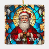 Art Nouveau Santa Ceramic Gift セラミックオーナメント (正面)