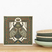 Art Nouveau Scarab Beetle Crown Jewel Design タイル