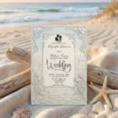 Art Nouveau Scrollwork Garden Wedding  招待状