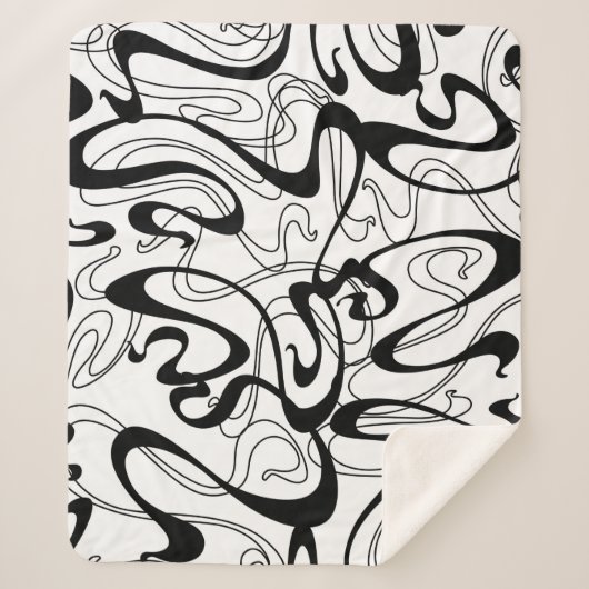 Art Nouveau seamless pattern. Curl texture in vint シェルパブランケット (正面)