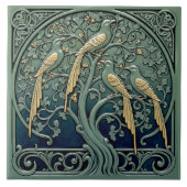 Art Nouveau Songbirds Pat#11 ID1193 タイル (正面)