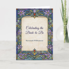 Art Nouveau Stained Glass Bridal Shower カード