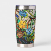 Art Nouveau Stained Glass Look 保温保冷タンブラー (正面)