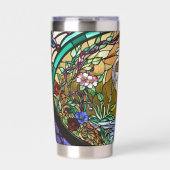 Art Nouveau Stained Glass Look 保温保冷タンブラー (正面)