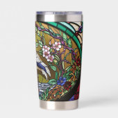Art Nouveau Stained Glass Look 保温保冷タンブラー (背面)