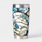 Art Nouveau Stained Glass Look 保温保冷タンブラー (背面)