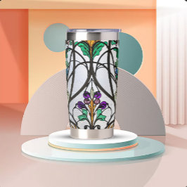 Art Nouveau Stained Glass Look 保温保冷タンブラー