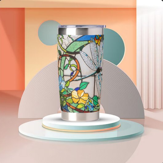 Art Nouveau Stained Glass Look 保温保冷タンブラー