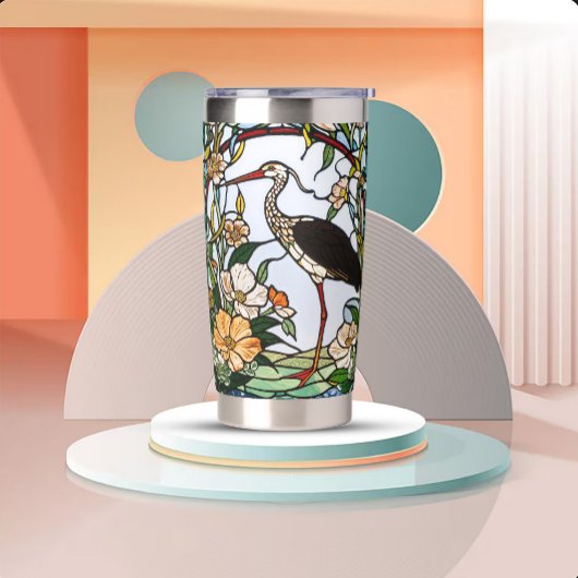 Art Nouveau Stained Glass Look 保温保冷タンブラー