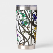 Art Nouveau Stained Glass Look 保温保冷タンブラー (背面)