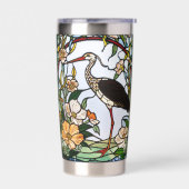 Art Nouveau Stained Glass Look 保温保冷タンブラー (左面)