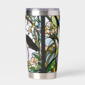 Art Nouveau Stained Glass Look 保温保冷タンブラー (背面)