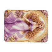 Art nouveau style feminine beauty  マグネット (横)