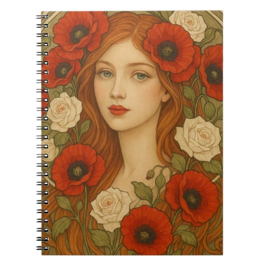 Art nouveau style spiral photo notebook  ノートブック (正面)