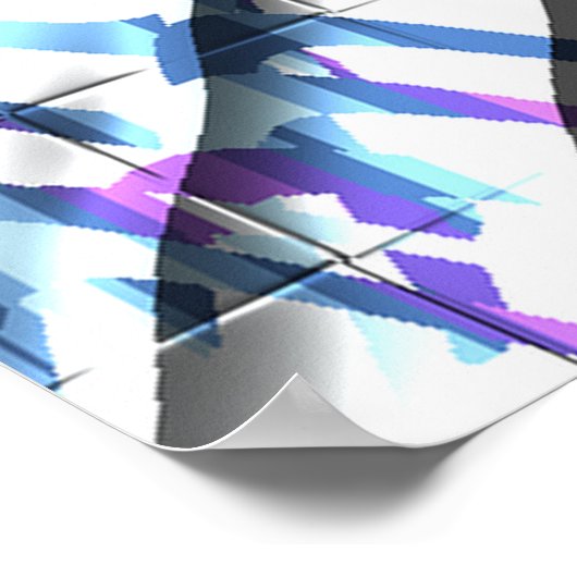 Art Nouveau Styles OP Art Pattern  ポスター (角)