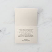 Art Nouveau Sunset Orange Orange Flower Wedding  サンキューカード (内部)