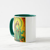 Art Nouveau Tarot Card The World マグカップ (正面左)