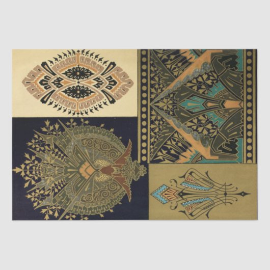 Art nouveau textile pattern Christopher dresser 薄葉紙 (正面)