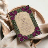 Art Nouveau Thistle Wedding 招待状