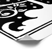 Art Nouveau Tree Beardsley Pattern ポスター (角)