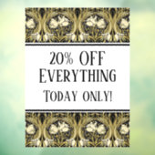 Art Nouveau Tulips Customizable ウィンドウサイン (シート3)