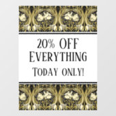 Art Nouveau Tulips Customizable ウィンドウサイン (シート)