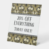 Art Nouveau Tulips Customizable 台座サイン (正面)