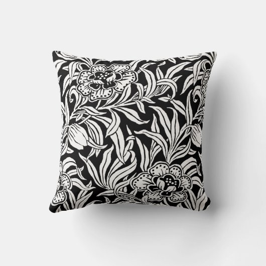 Art Nouveau Vintage Botanical Floral Pattern  クッション (裏面)