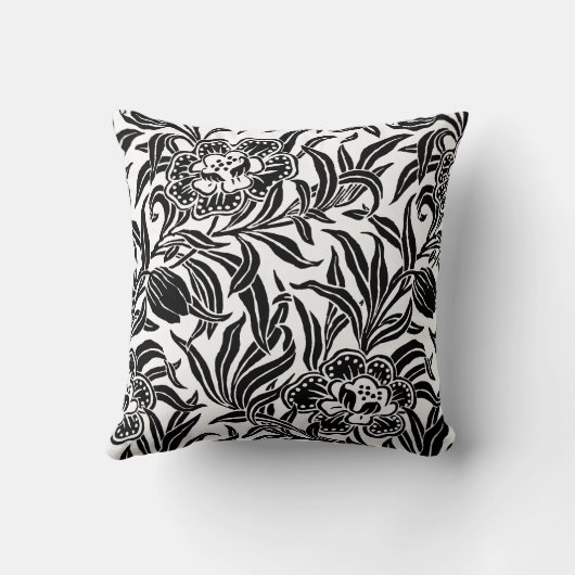 Art Nouveau Vintage Botanical Floral Pattern  クッション (裏面)