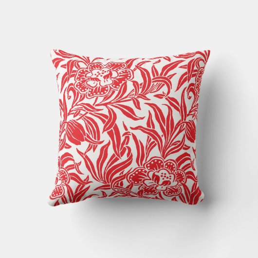 Art Nouveau Vintage Botanical Floral Pattern  クッション (裏面)