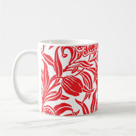 Art Nouveau Vintage Botanical Floral Pattern  コーヒーマグカップ