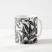 Art Nouveau Vintage Botanical Floral Pattern  コーヒーマグカップ (正面右)
