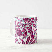 Art Nouveau Vintage Botanical Floral Pattern  コーヒーマグカップ (正面左)