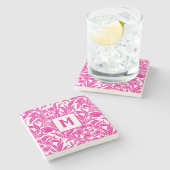 Art Nouveau Vintage Botanical Floral Pattern  ストーンコースター (横)