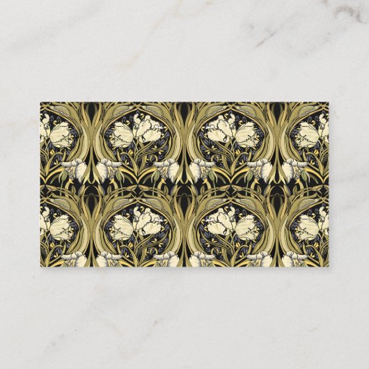 Art Nouveau Vintage Customizable 名刺 (裏面)