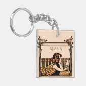 Art Nouveau Vintage reader キーホルダー (正面左)