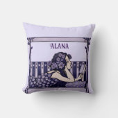 Art Nouveau Vintage reader クッション (正面)