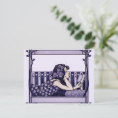 Art Nouveau Vintage reader ポストカード (スタンド正面)