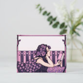 Art Nouveau Vintage reader ポストカード (スタンド正面)