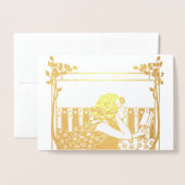 Art Nouveau Vintage reader 箔カード (封筒付き正面)