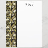 Art Nouveau Vintage Tulips Customizable Stationery (正面)